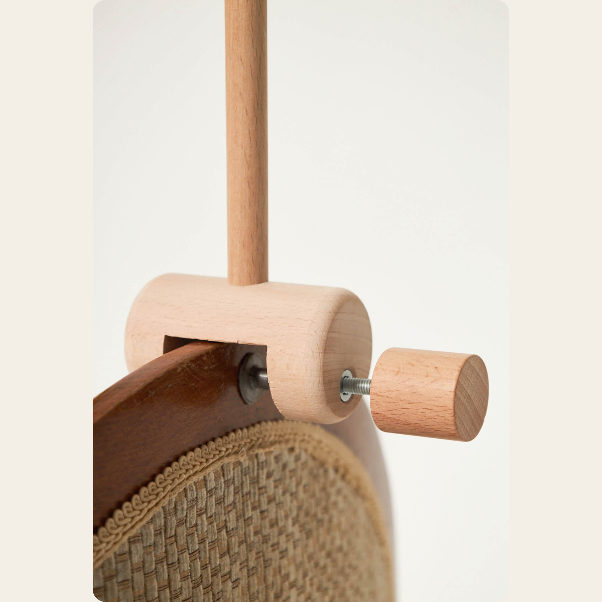 wooden baby mobile with nursery hanger stand