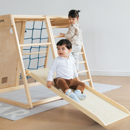 indoor climbing gym for kids wooden play set