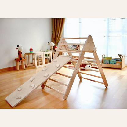 indoor wooden play gym for toddlers climbing