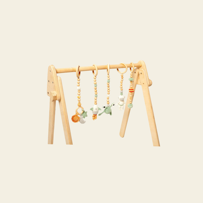 space themed baby play gym for newborns and infants